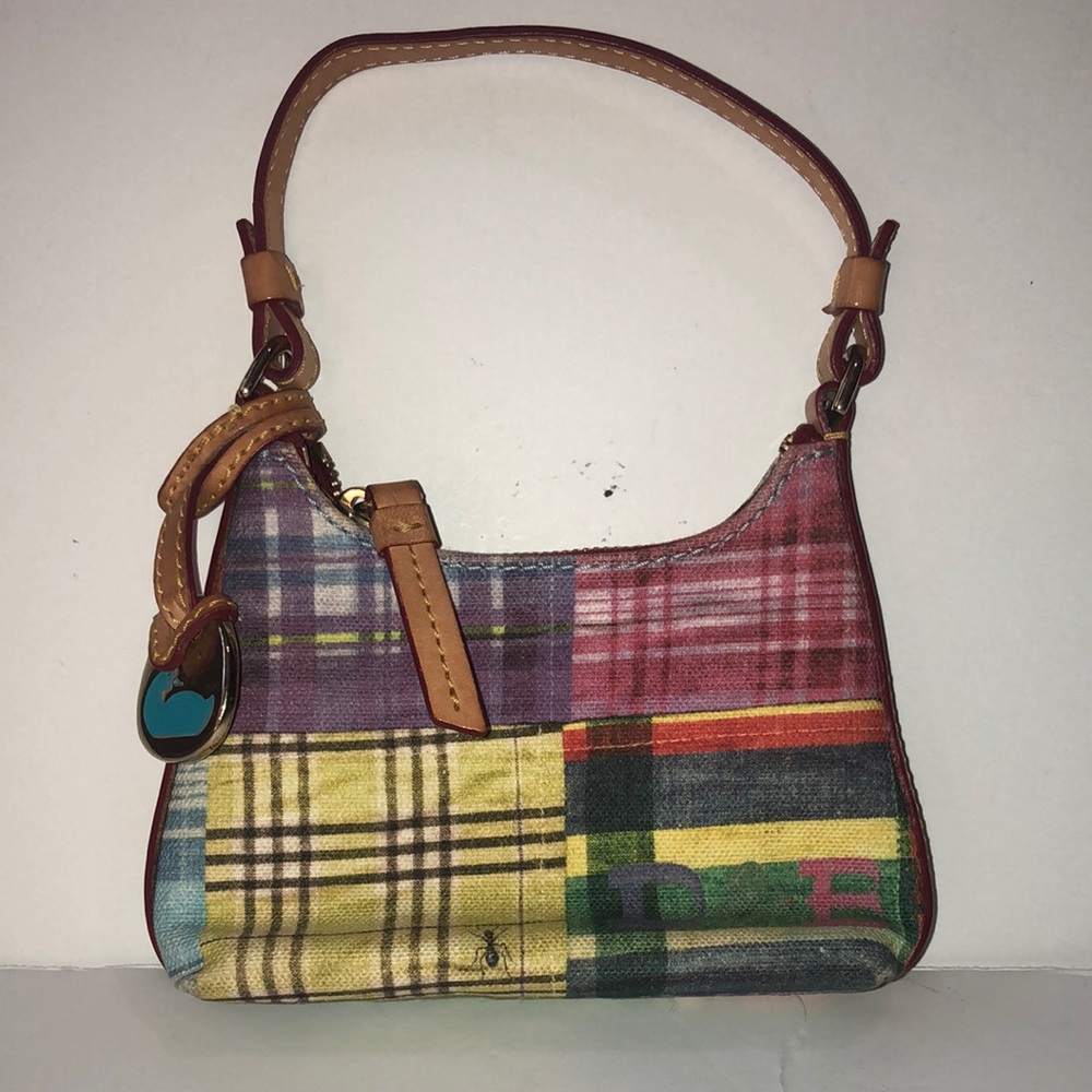 VTG🦆Dooney & Bourke Madras🐜Ants picnic bitsy bag